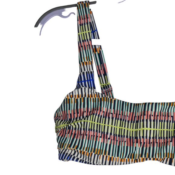 Athleta Bikini Top Womens Size 34 B C Rainbow Remove Pads Underwire Mesh Lined - Picture 3 of 7